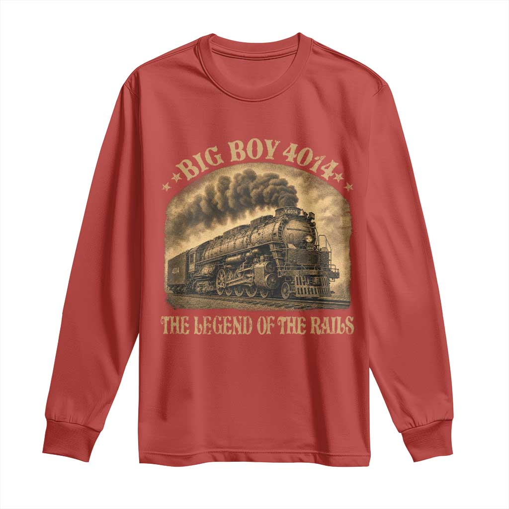 Steam Locomotive Legend of The Rails Train Long Sleeve Shirt