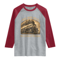 Steam Locomotive Legend of The Rails Train Raglan Shirt