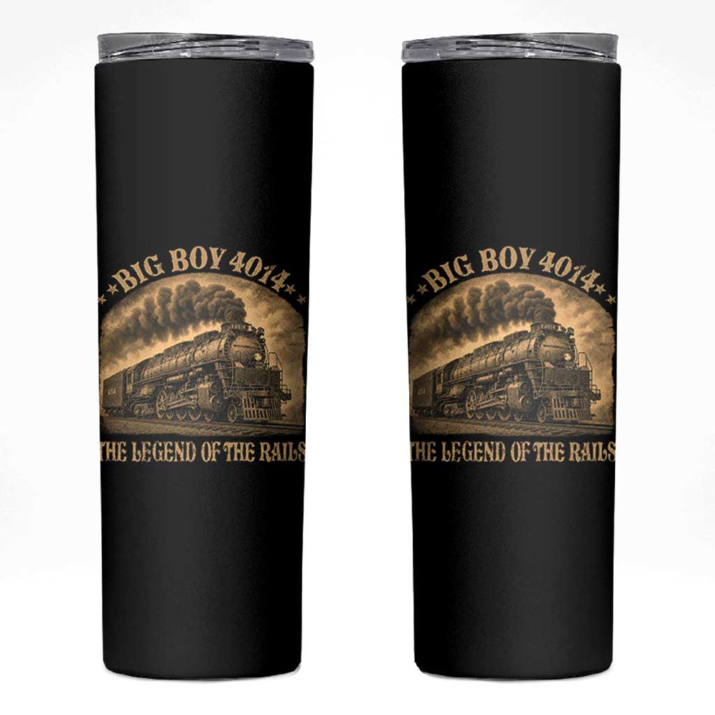 Steam Locomotive Legend of The Rails Train Skinny Tumbler
