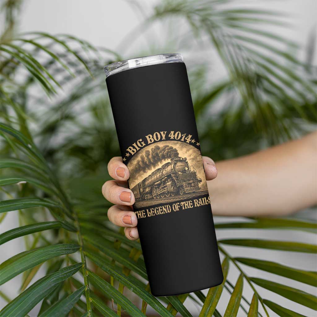 Steam Locomotive Legend of The Rails Train Skinny Tumbler