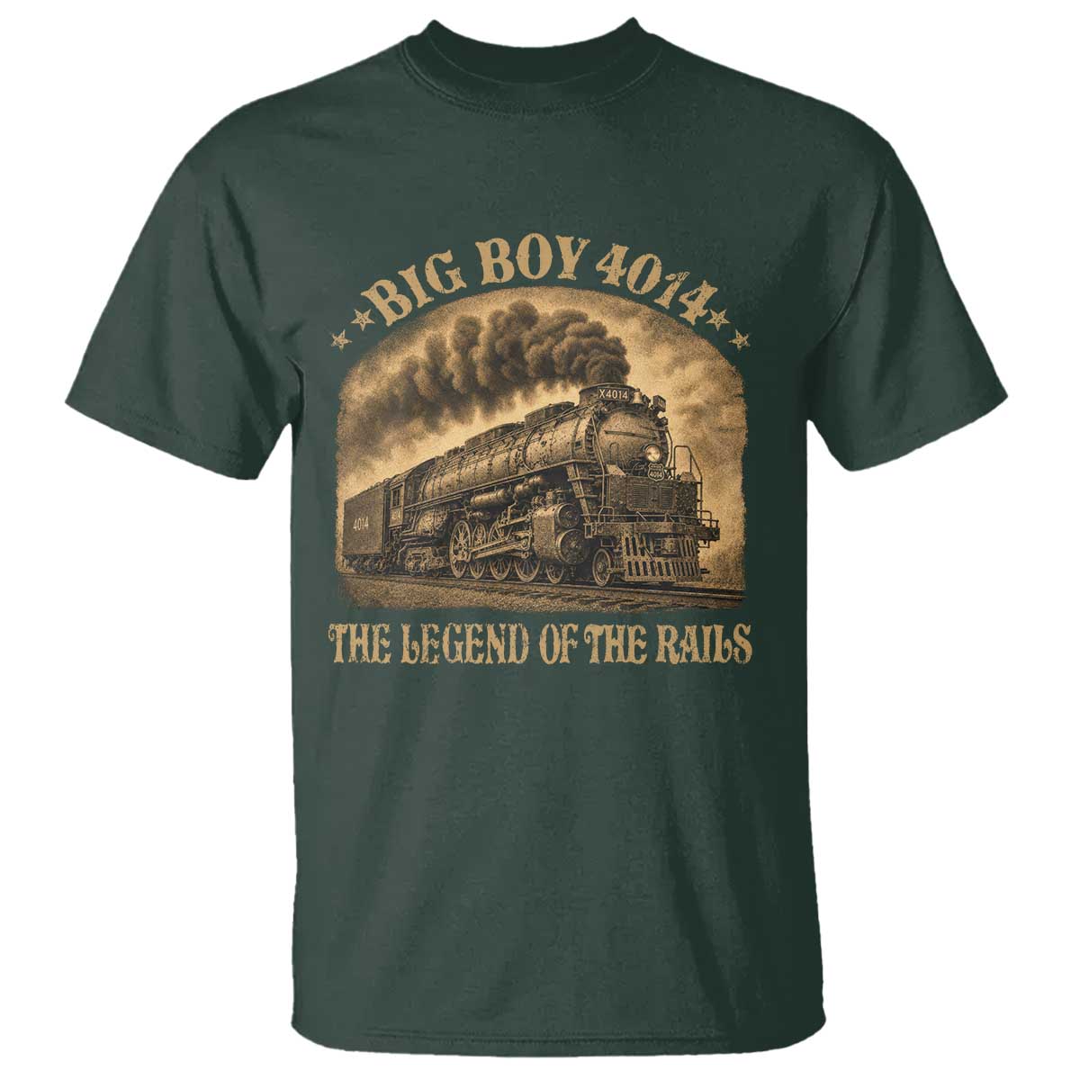 Steam Locomotive Legend of The Rails Train T Shirt