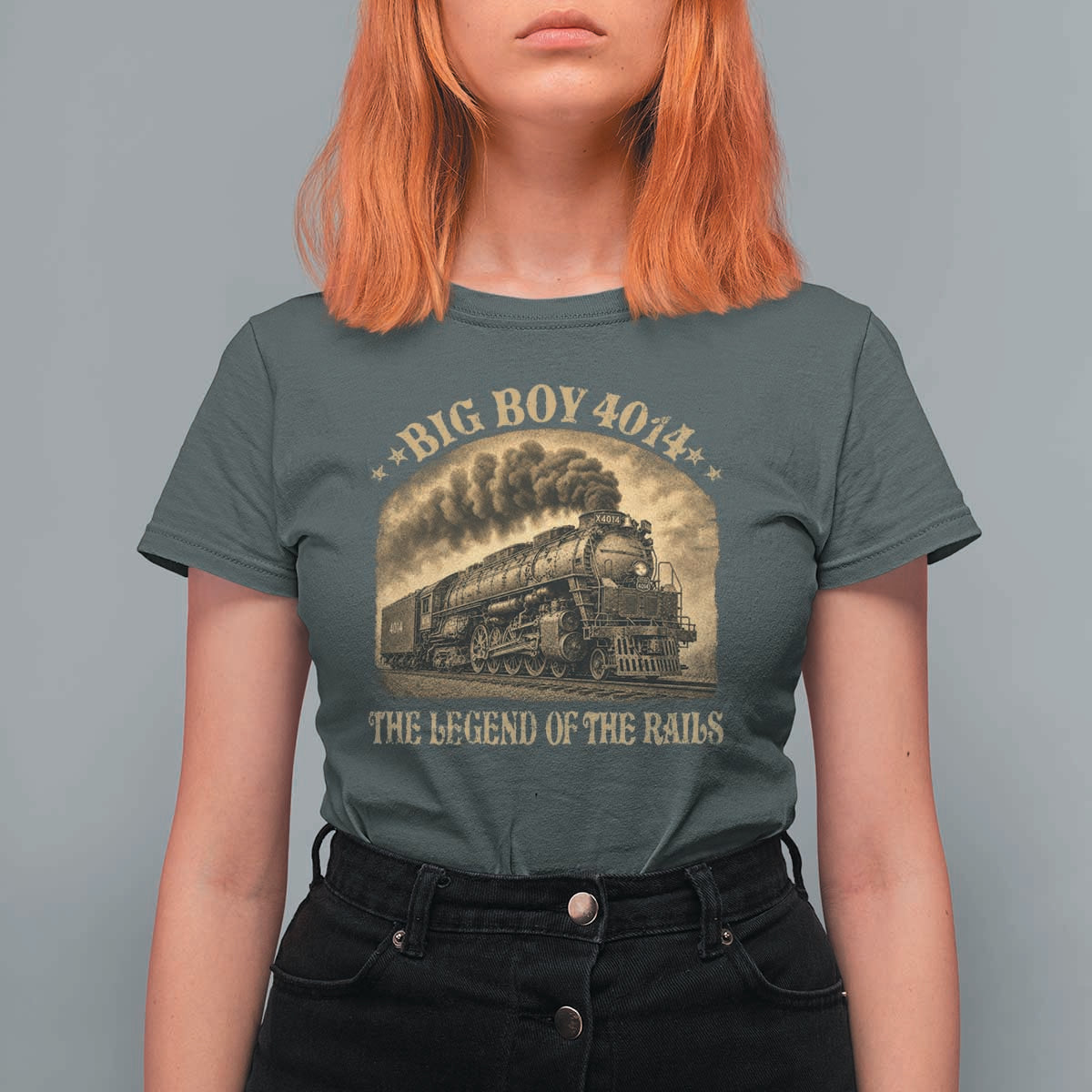 Steam Locomotive Legend of The Rails Train T Shirt For Women