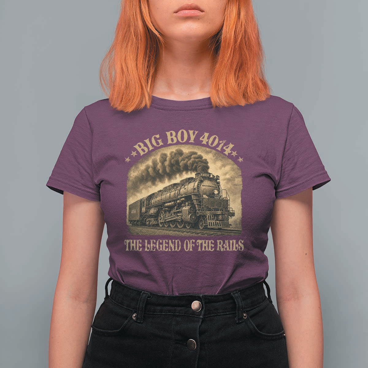 Steam Locomotive Legend of The Rails Train T Shirt For Women