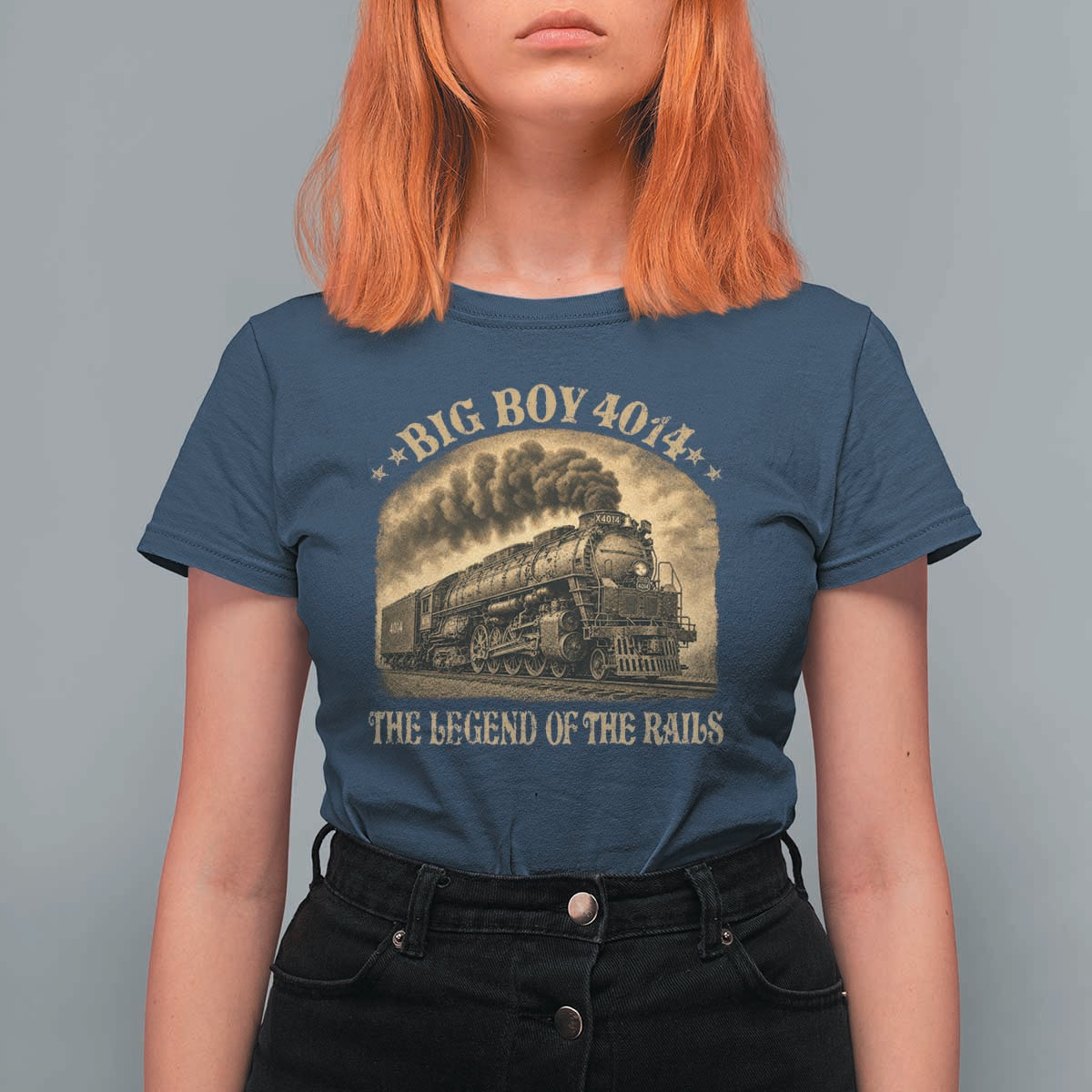Steam Locomotive Legend of The Rails Train T Shirt For Women