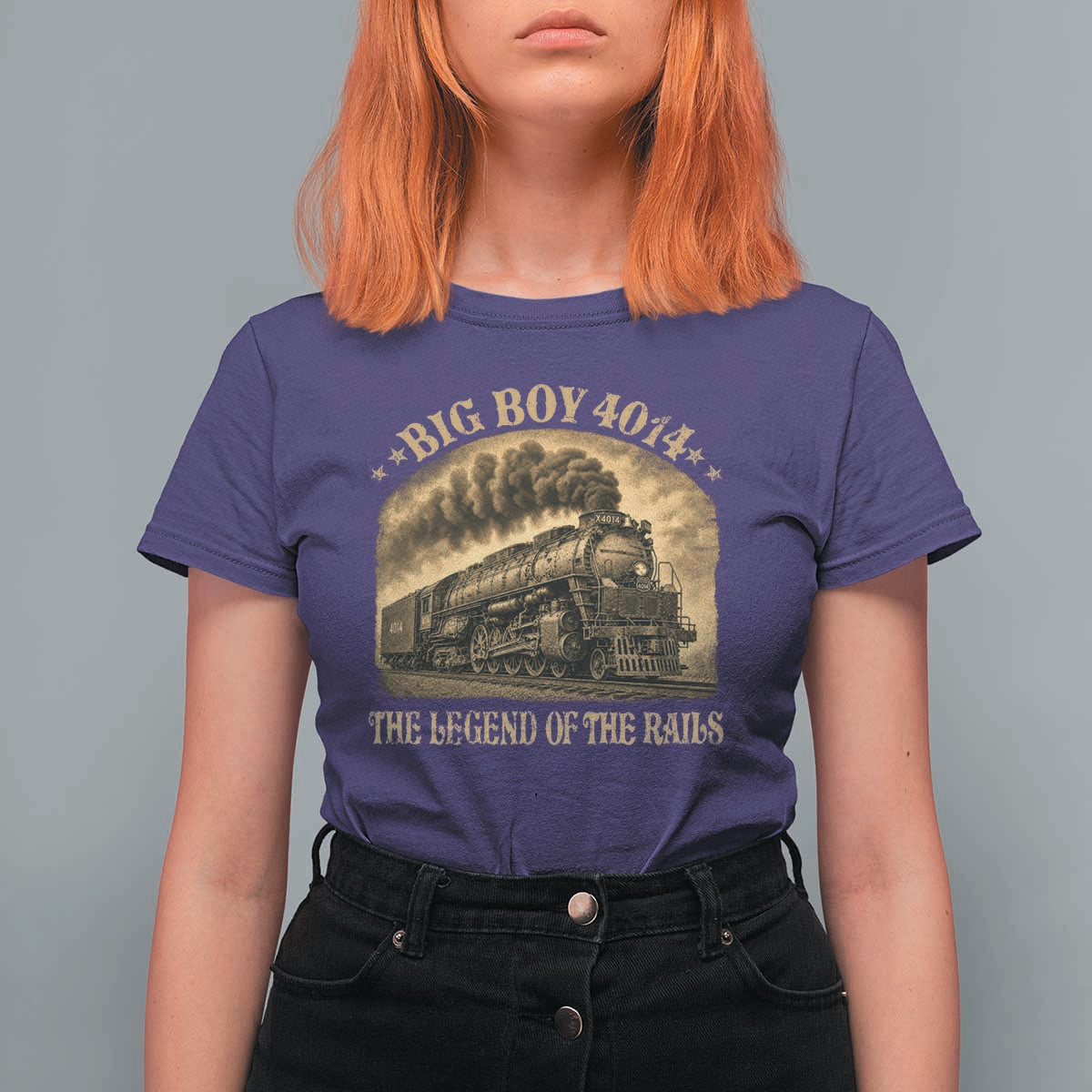 Steam Locomotive Legend of The Rails Train T Shirt For Women