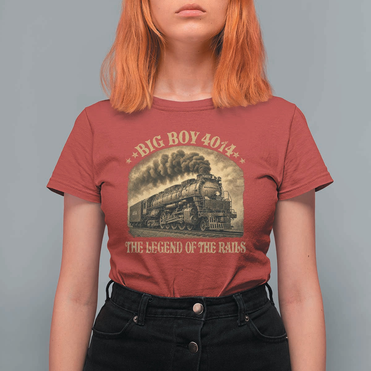 Steam Locomotive Legend of The Rails Train T Shirt For Women