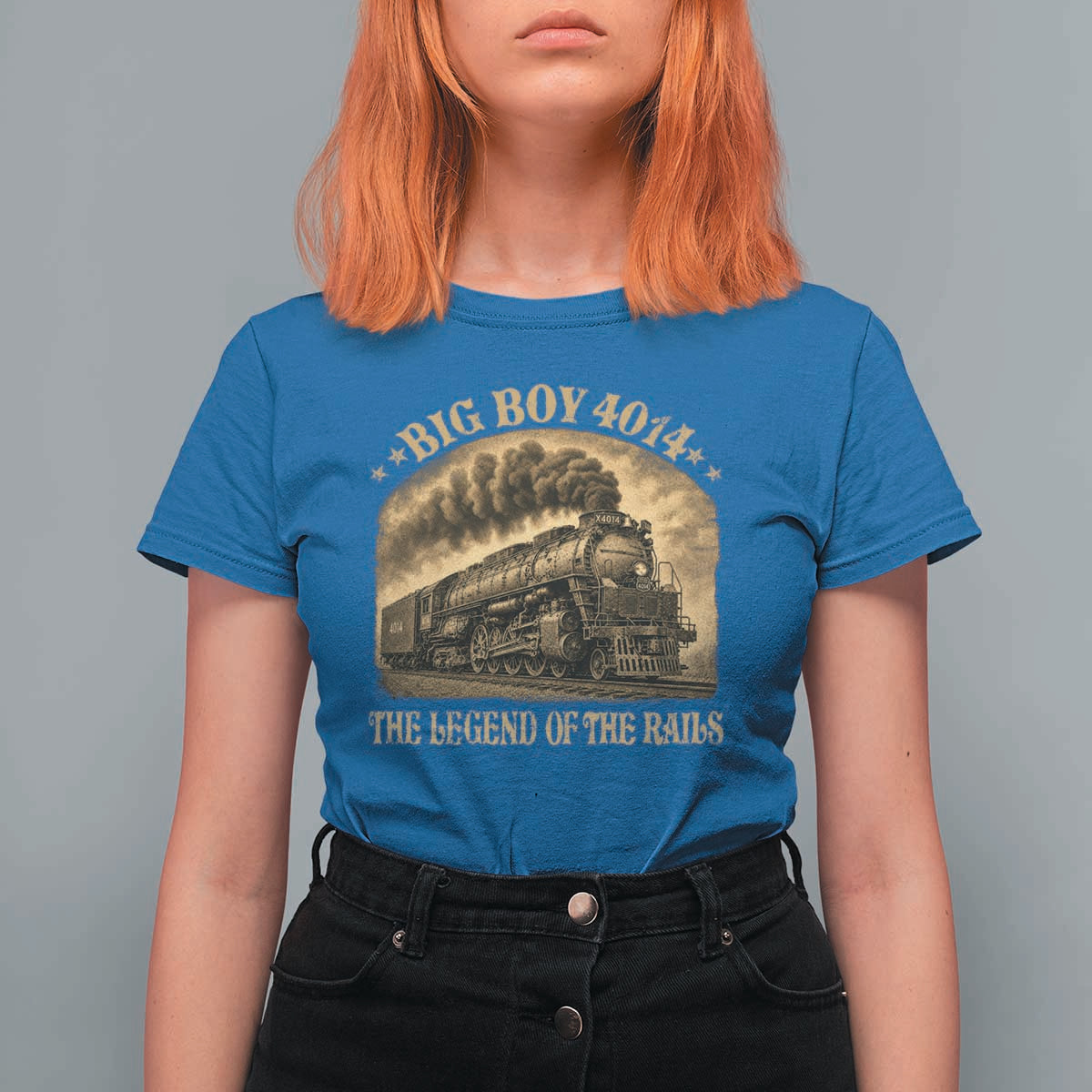 Steam Locomotive Legend of The Rails Train T Shirt For Women