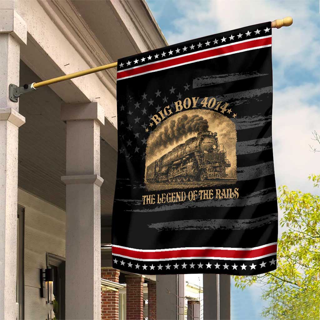 Steam Locomotive Legend of The Rails Train Patriotic Garden Flag