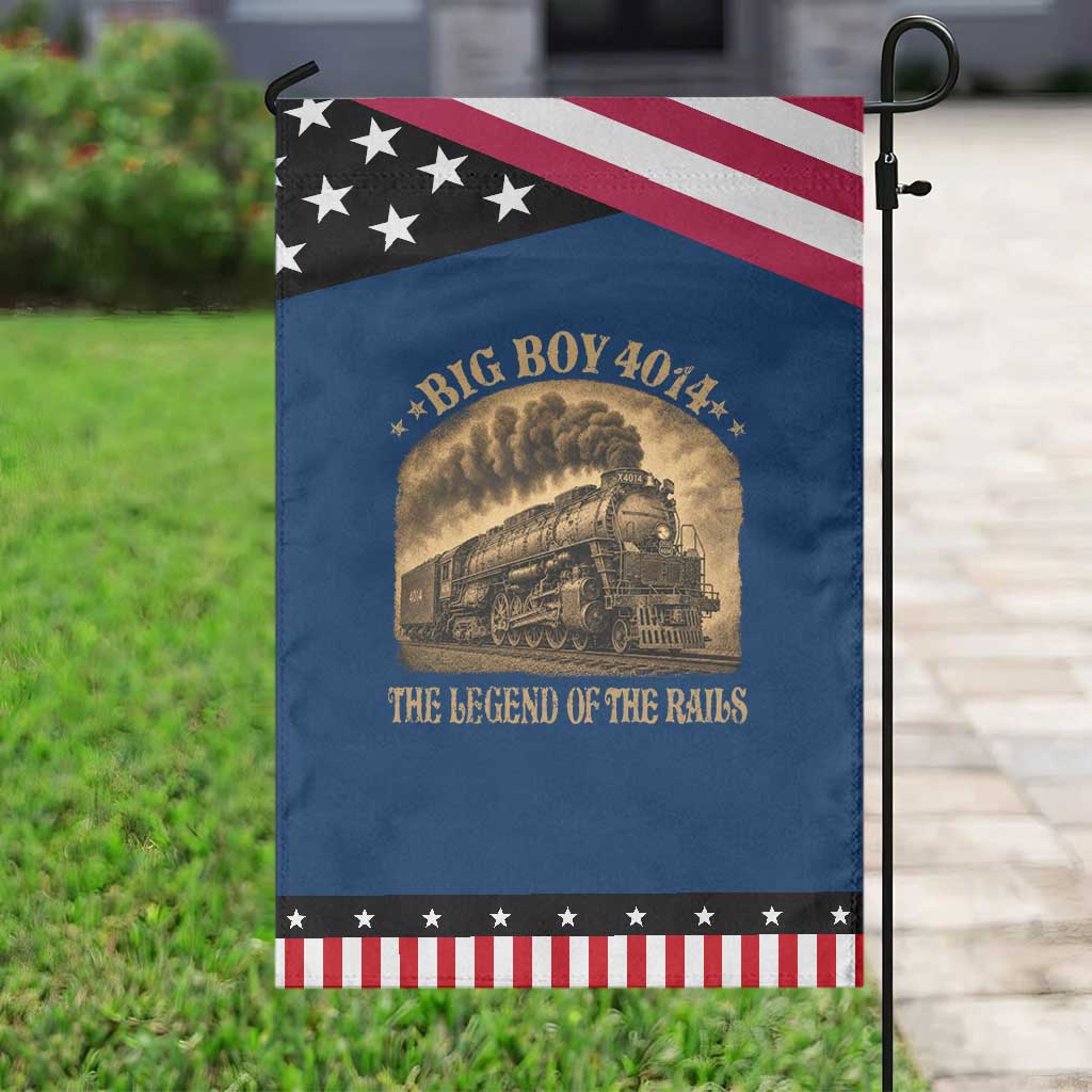 Steam Locomotive Legend of The Rails Train Patriotic Garden Flag
