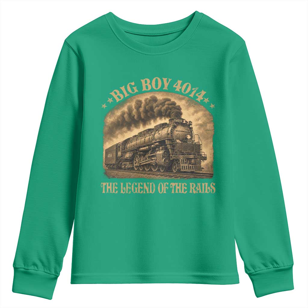 Steam Locomotive Legend of The Rails Train Youth Sweatshirt