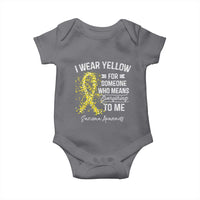 Sarcoma Awareness Baby Onesie I Wear Yellow For Someone Who Means Everything To Me