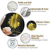 Ewings Sarcoma Awareness Throw Blanket Yellow Flower Petal Ribbons Sunflower