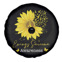 Ewings Sarcoma Awareness Spare Tire Cover Yellow Flower Petal Ribbons Sunflower