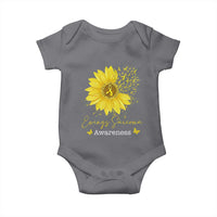 Ewings Sarcoma Awareness Baby Onesie Yellow Flower Petal Ribbons Sunflower