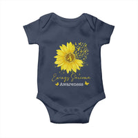 Ewings Sarcoma Awareness Baby Onesie Yellow Flower Petal Ribbons Sunflower