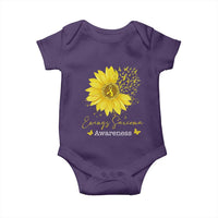 Ewings Sarcoma Awareness Baby Onesie Yellow Flower Petal Ribbons Sunflower
