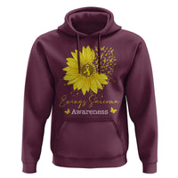Ewings Sarcoma Awareness Hoodie Yellow Flower Petal Ribbons Sunflower