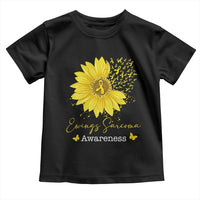 Ewings Sarcoma Awareness Toddler T Shirt Yellow Flower Petal Ribbons Sunflower