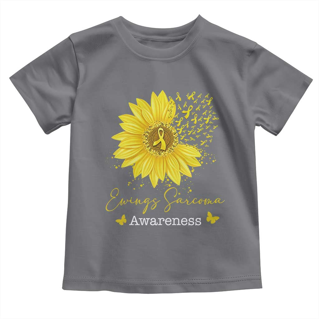 Ewings Sarcoma Awareness Toddler T Shirt Yellow Flower Petal Ribbons Sunflower