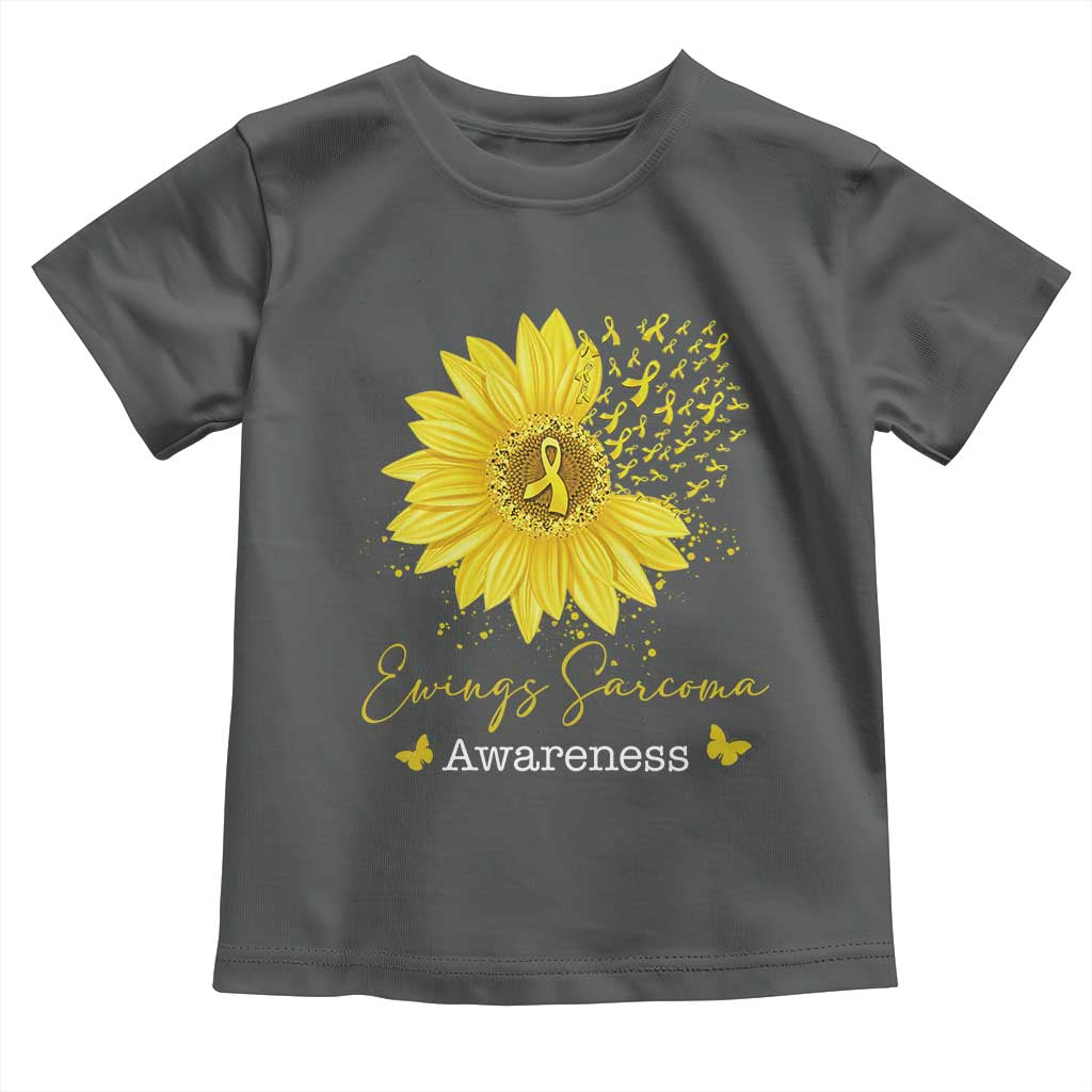 Ewings Sarcoma Awareness Toddler T Shirt Yellow Flower Petal Ribbons Sunflower