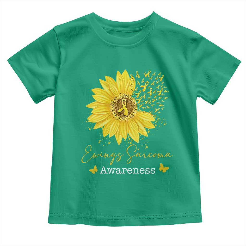 Ewings Sarcoma Awareness Toddler T Shirt Yellow Flower Petal Ribbons Sunflower