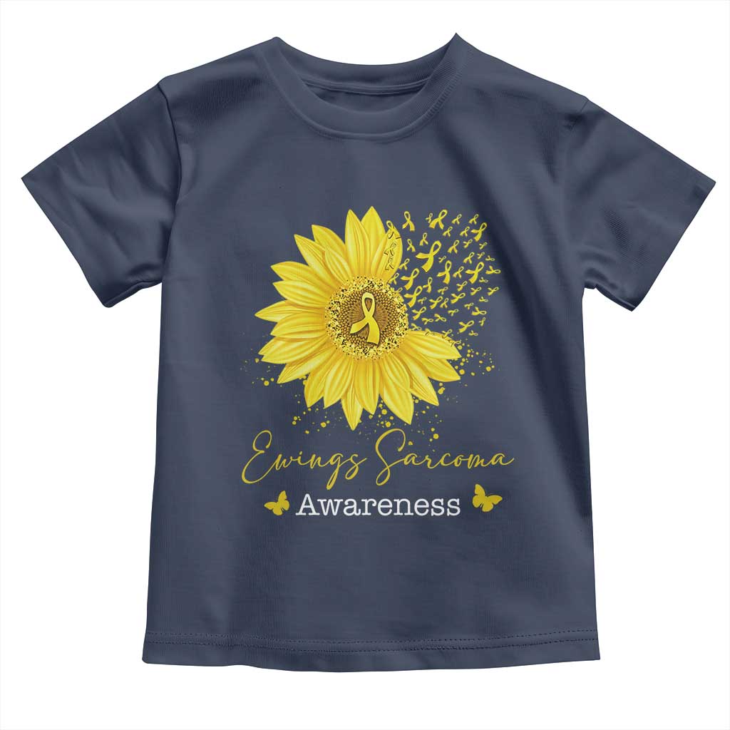 Ewings Sarcoma Awareness Toddler T Shirt Yellow Flower Petal Ribbons Sunflower