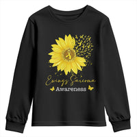 Ewings Sarcoma Awareness Youth Sweatshirt Yellow Flower Petal Ribbons Sunflower