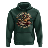 Master Baiter Fishing Lover Hoodie I Jerk It Every Chance I Get Funny Bass Fishing