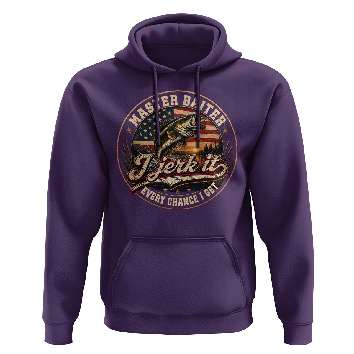 Master Baiter Fishing Lover Hoodie I Jerk It Every Chance I Get Funny Bass Fishing