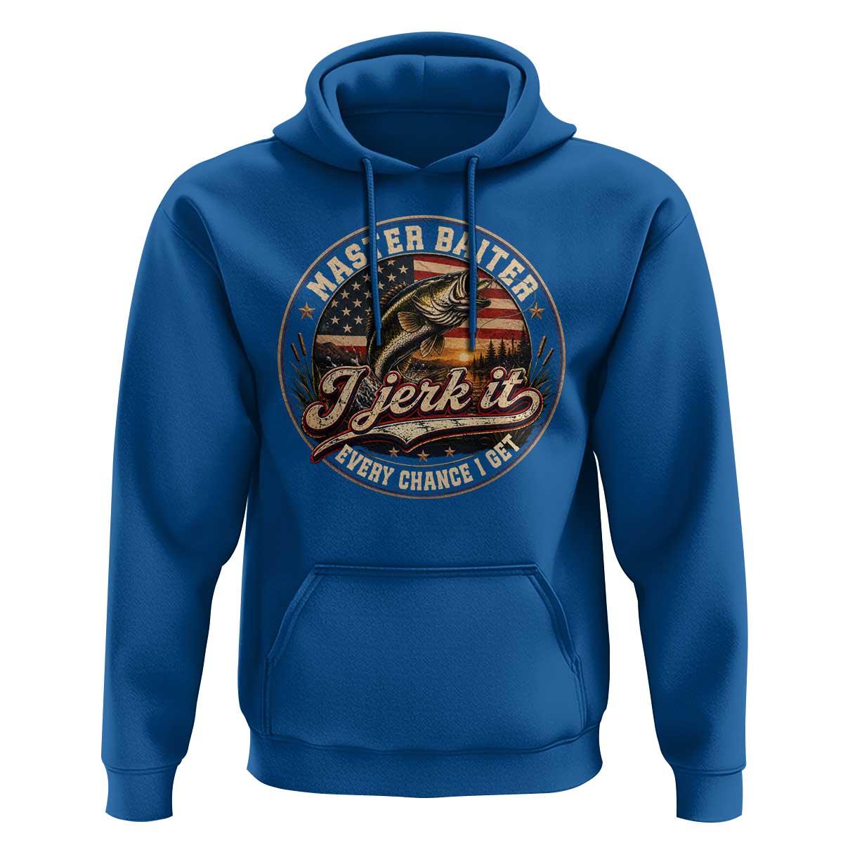 Master Baiter Fishing Lover Hoodie I Jerk It Every Chance I Get Funny Bass Fishing