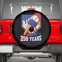 250 Years Baseball Ice Cream Drip 4th of July USA Flag Spare Tire Cover
