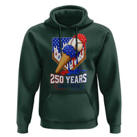 250 Years Baseball Ice Cream Drip 4th of July USA Flag Hoodie