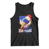 250 Years Baseball Ice Cream Drip 4th of July USA Flag Tank Top
