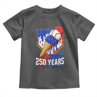 250 Years Baseball Ice Cream Drip 4th of July USA Flag Toddler T Shirt