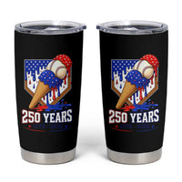 250 Years Baseball Ice Cream Drip 4th of July USA Flag Tumbler Cup