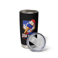 250 Years Baseball Ice Cream Drip 4th of July USA Flag Tumbler Cup