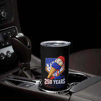 250 Years Baseball Ice Cream Drip 4th of July USA Flag Tumbler Cup
