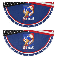 250 Years Baseball Ice Cream Drip 4th of July USA Flag Patriotic Fan Flag