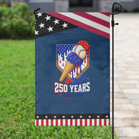 250 Years Baseball Ice Cream Drip 4th of July USA Flag Patriotic Garden Flag