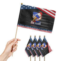 250 Years Baseball Ice Cream Drip 4th of July USA Flag Patriotic Handheld Flag