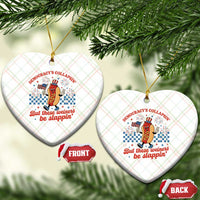 Democracy Is Collapsin But These Weiners Be Slappin 4th of July Ceramic Ornament