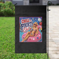 Chill The Fourth Out Doll Meme 4th of July Garden Flag