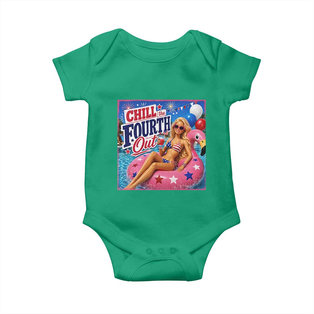 Chill The Fourth Out Doll Meme 4th of July Baby Onesie
