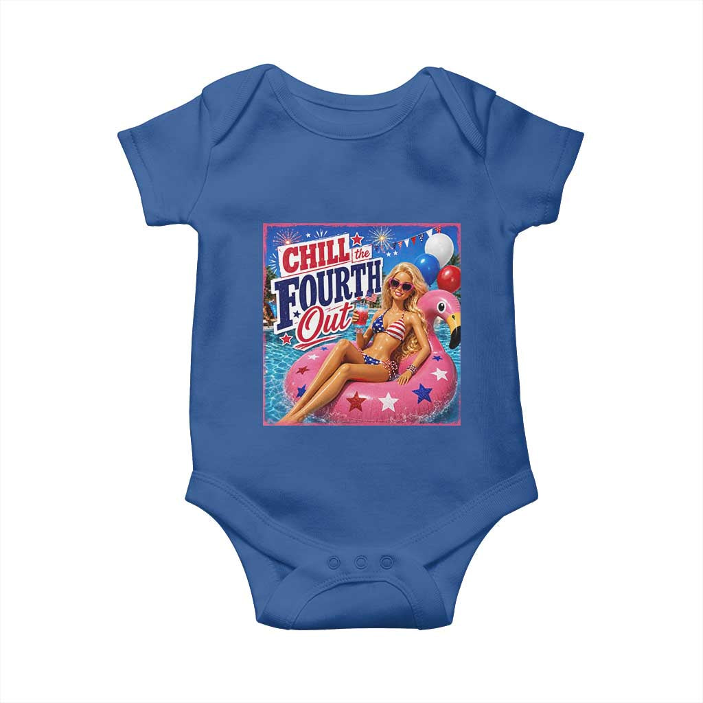 Chill The Fourth Out Doll Meme 4th of July Baby Onesie