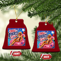 Chill The Fourth Out Doll Meme 4th of July Ceramic Ornament