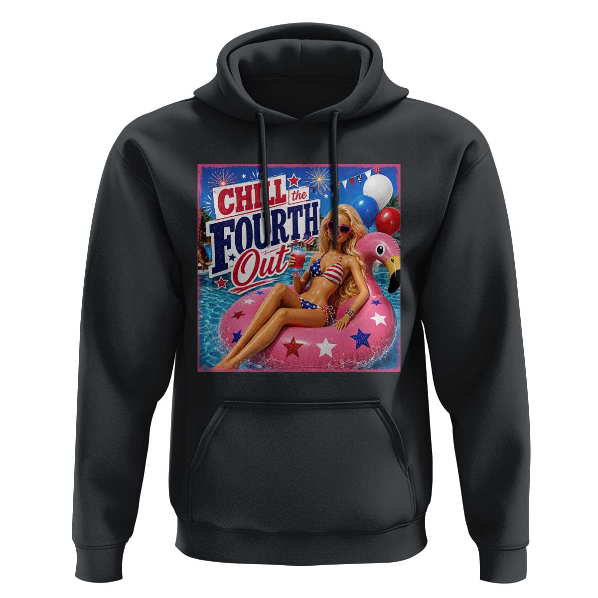 Chill The Fourth Out Doll Meme 4th of July Hoodie