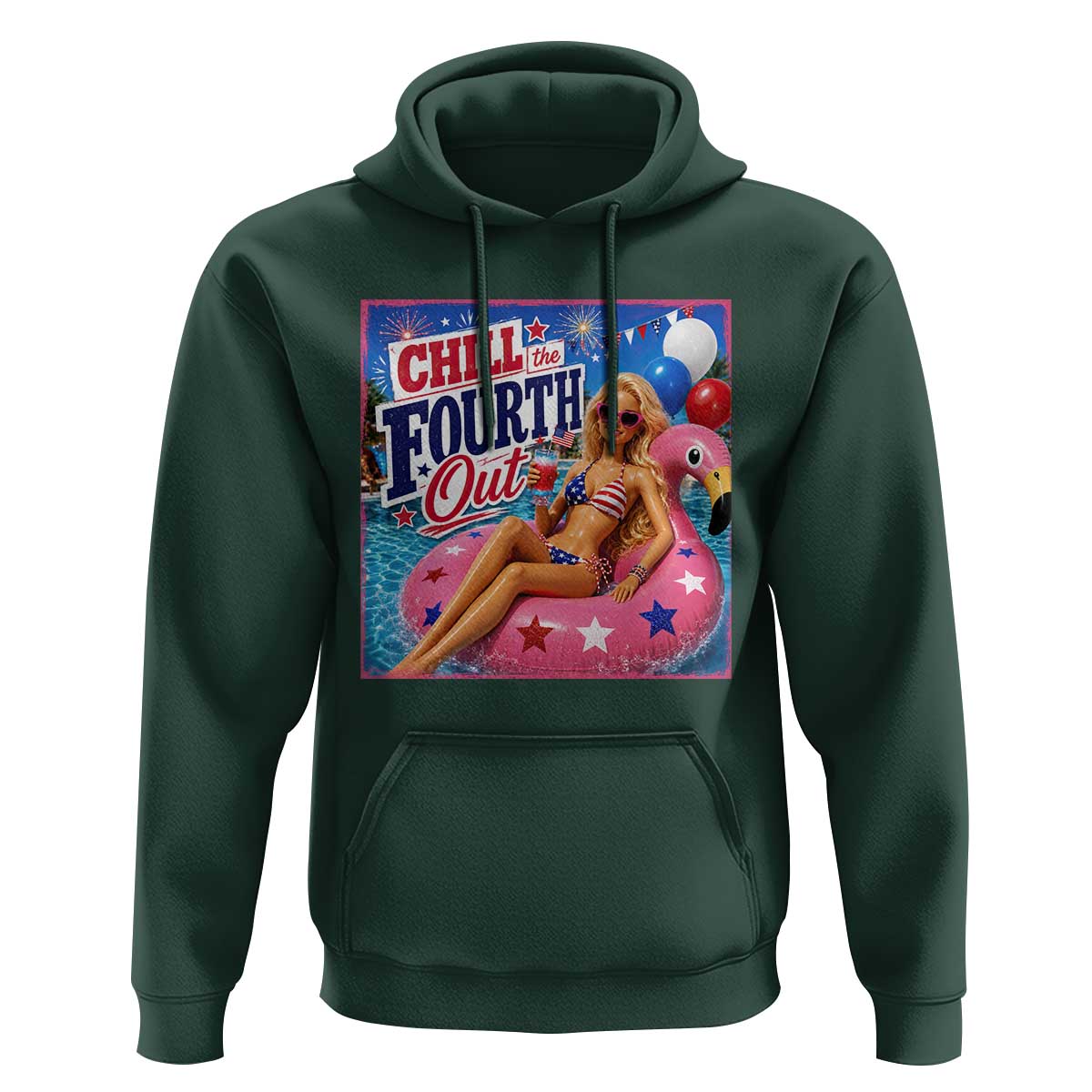 Chill The Fourth Out Doll Meme 4th of July Hoodie