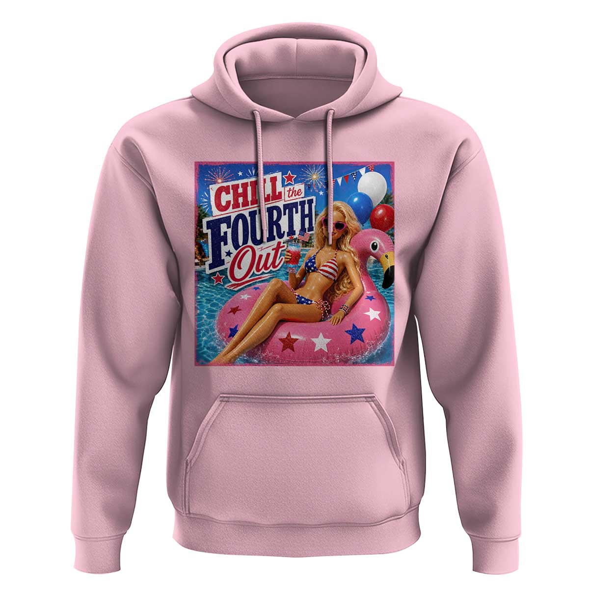 Chill The Fourth Out Doll Meme 4th of July Hoodie
