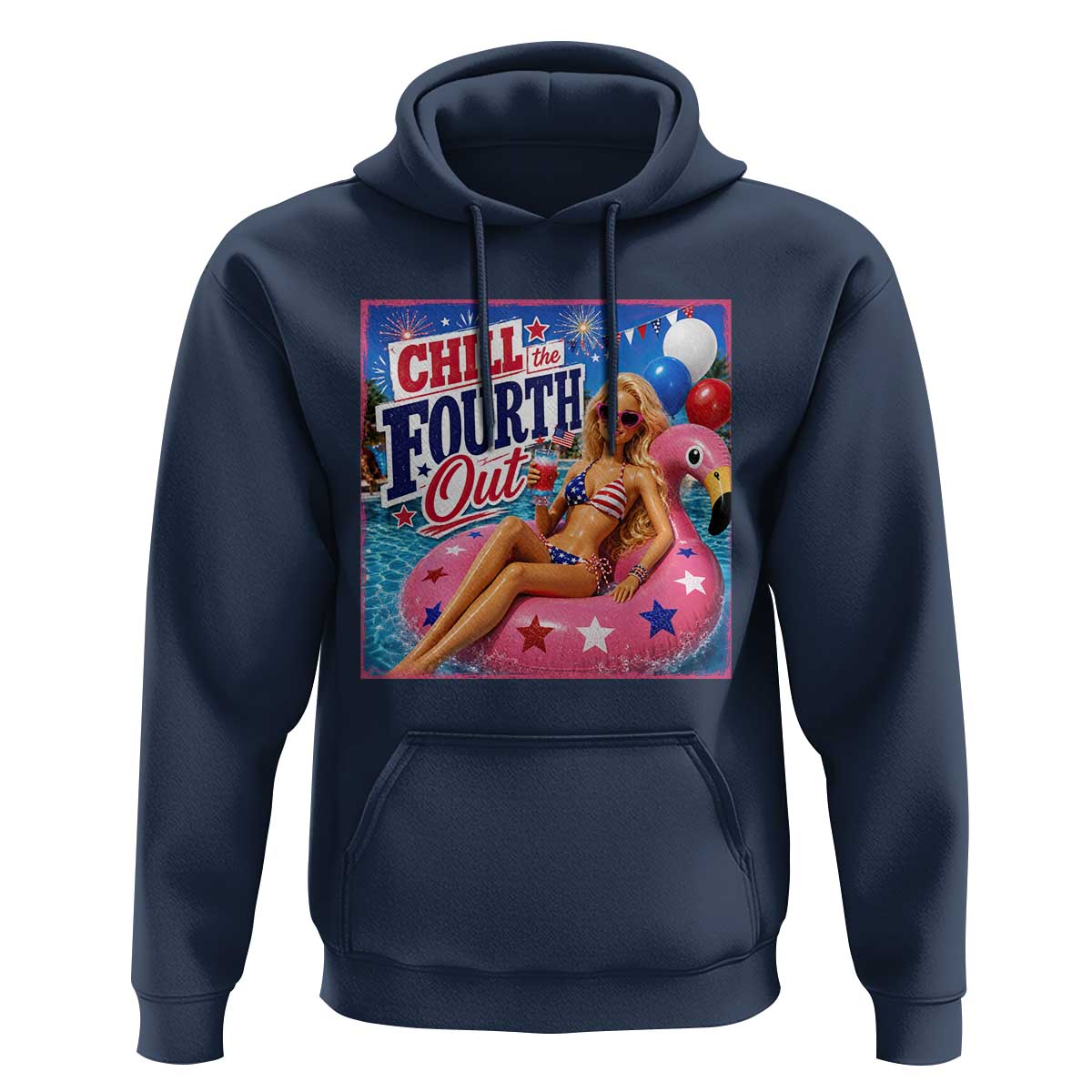 Chill The Fourth Out Doll Meme 4th of July Hoodie