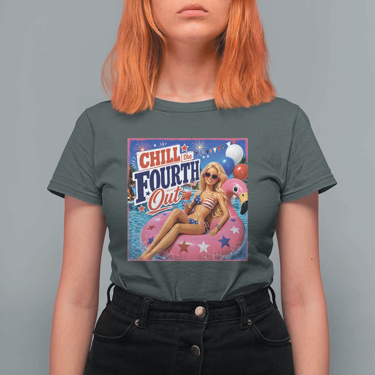 Chill The Fourth Out Doll Meme 4th of July T Shirt For Women